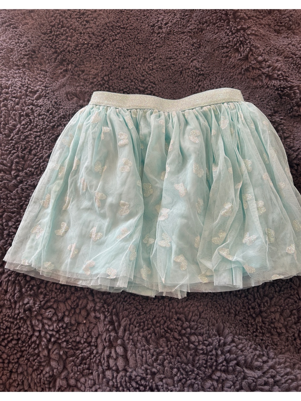 Cynthia rowley Mint Tulle Skirt with Sparkle Heart Accents